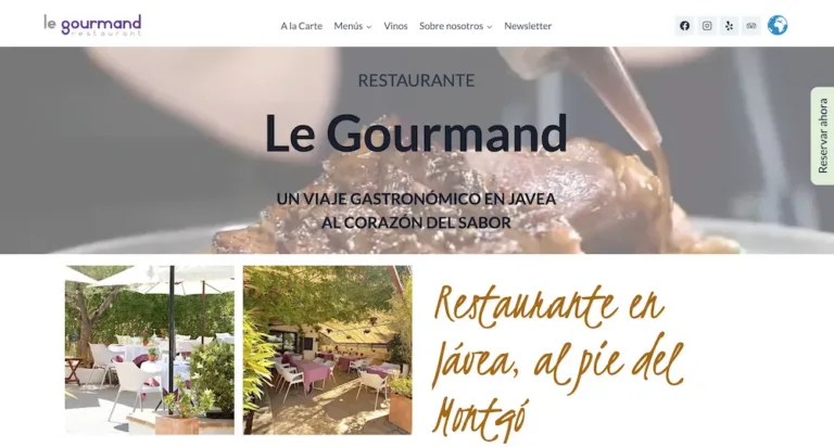 Nueva página web del restaurante Le Gourmand